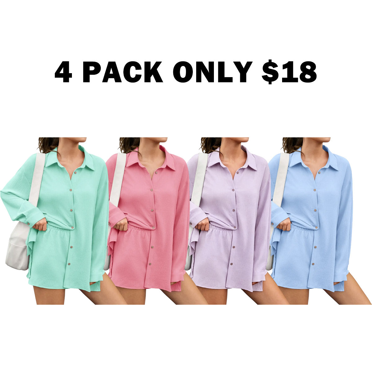 Women’s Gauze Shirt & Shorts Set