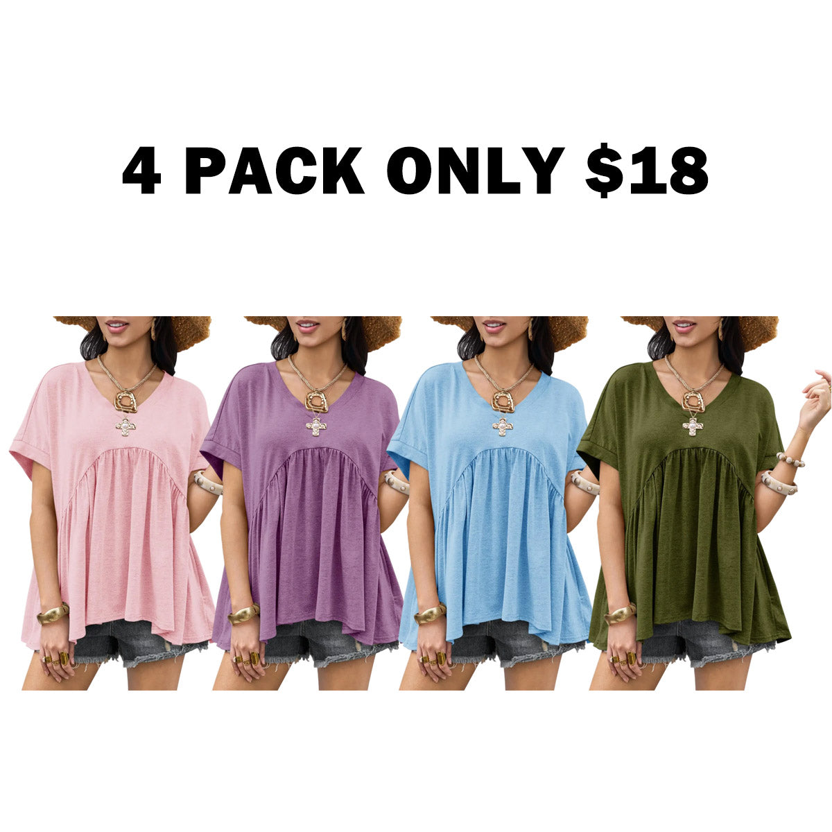 Women‘s Summer Peplum Tops