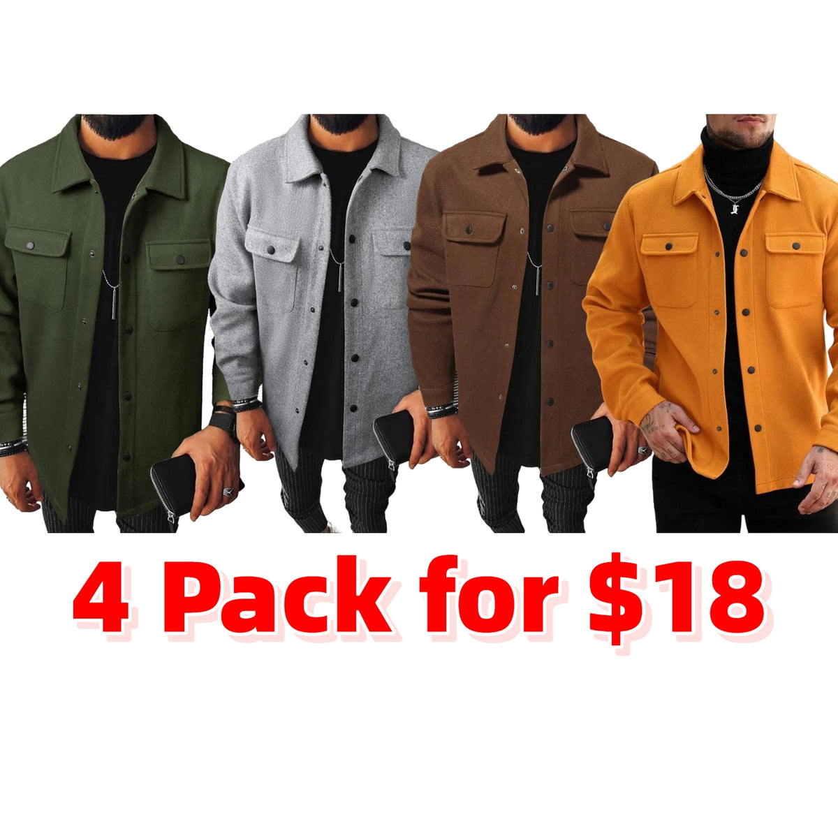 Men's Plain Long Sleeve Jacket