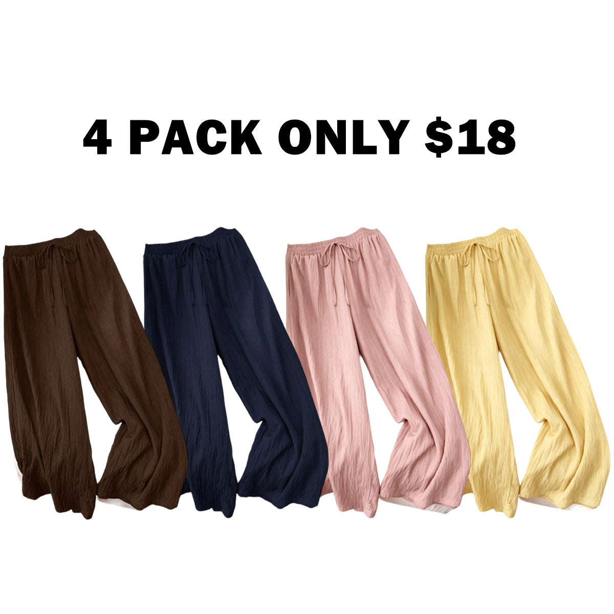 Women's Solid Color Wide Leg Pants