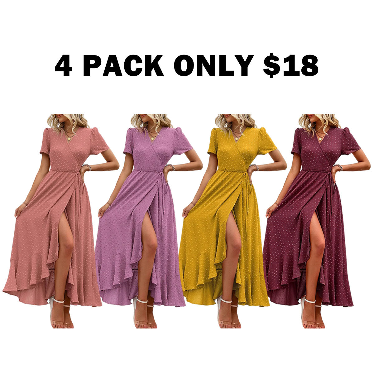 Women's Summer Wrap Maxi Dress