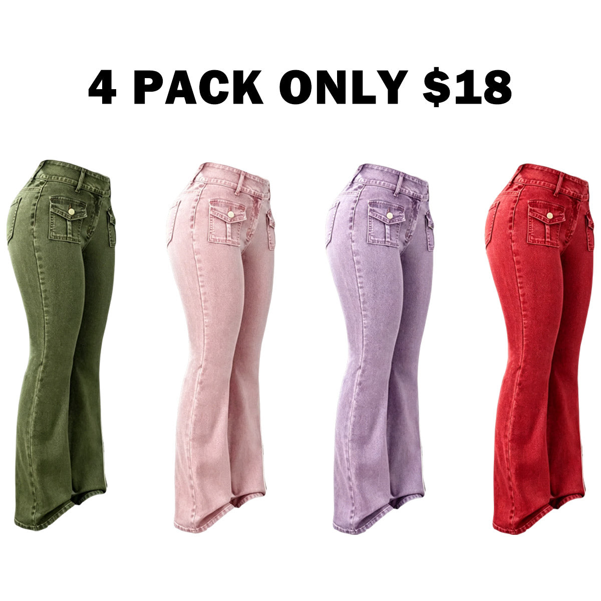Women's Pocket Stretchy Jeans