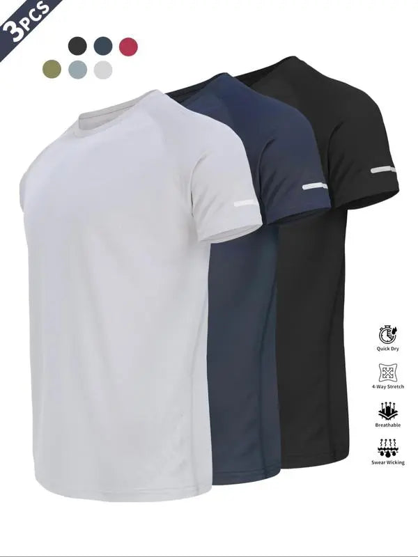 Men's Reflective Breathable Gym Quick Tee