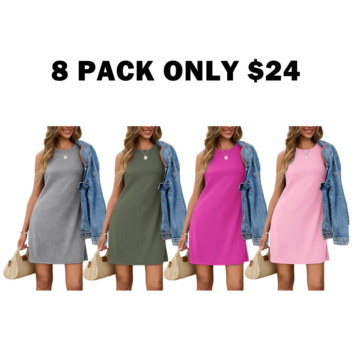 Casual Summer Sundresses Sleeveless Tank Dress
