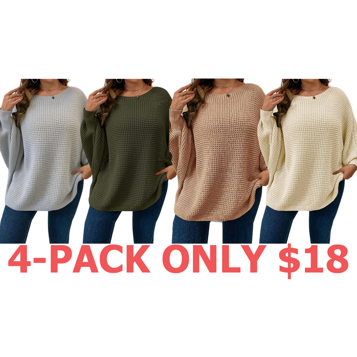 Fall Outfits, Casual Long Sleeve Jumper for Fall, Women's Plus Clothing for Daily Wear