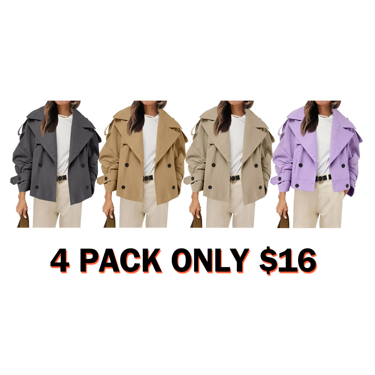 Womens Cropped Trench Coat