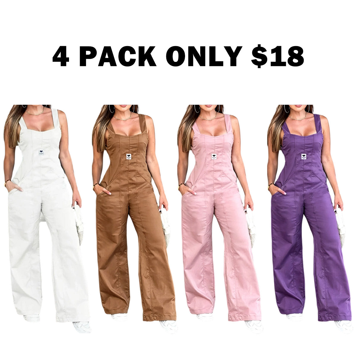 Women's Sleeveless Overalls