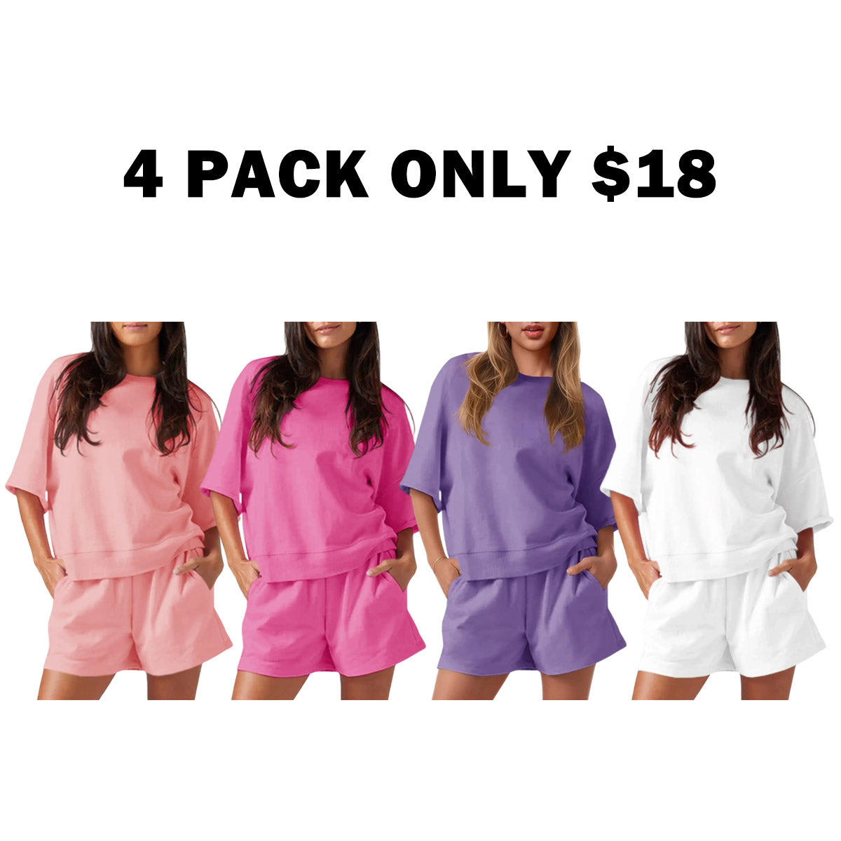 Oversized Cropped Tracksuit Sets