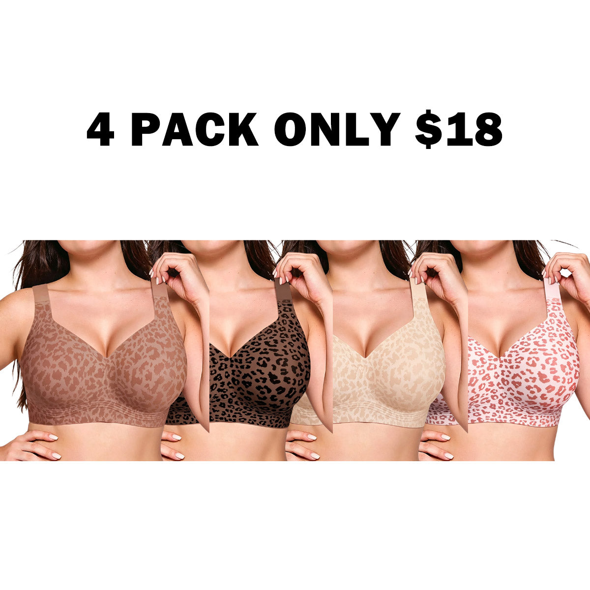 Women’s Jelly Bras Full Coverage Wireless Supportive Bra