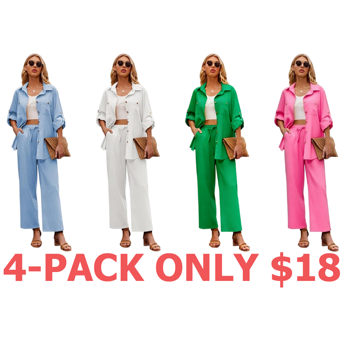 Women 2 Piece Linen Sets