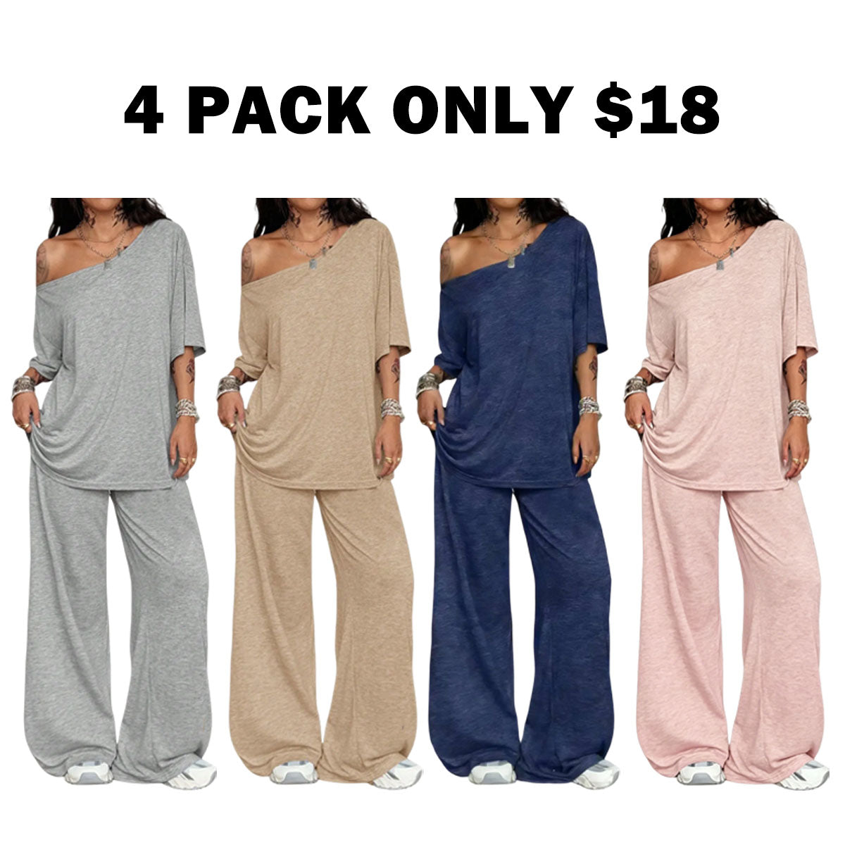 Women's Casual Solid Color Sport Two-Piece Set