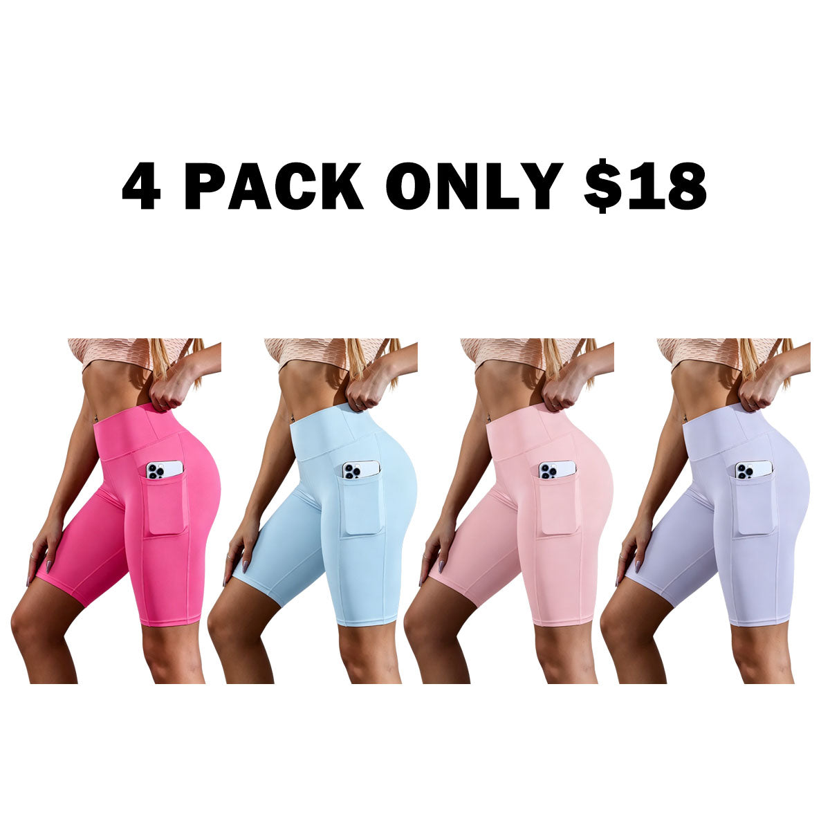 High Waist Athletic Yoga Shorts