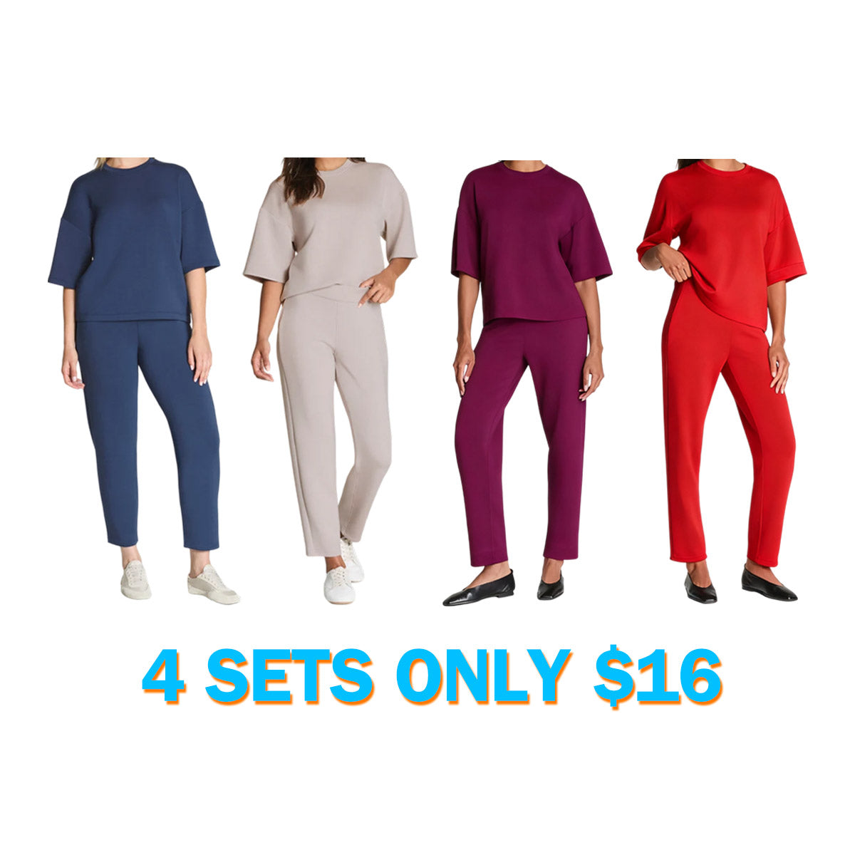 Relaxed Tee +Slim Straight Pant- 2 Piece Set