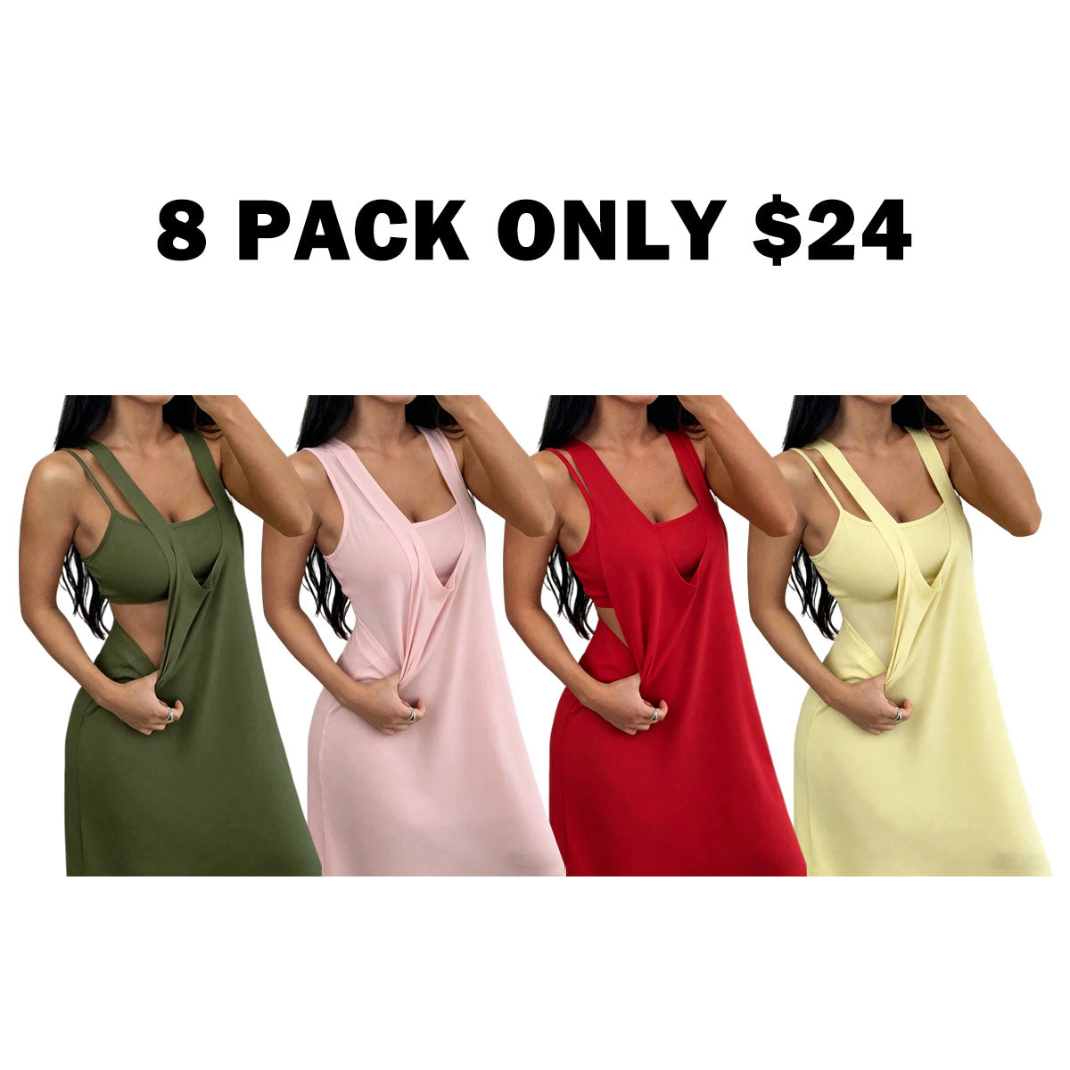 Heather Tank Top & Cutout Maxi Dress Set