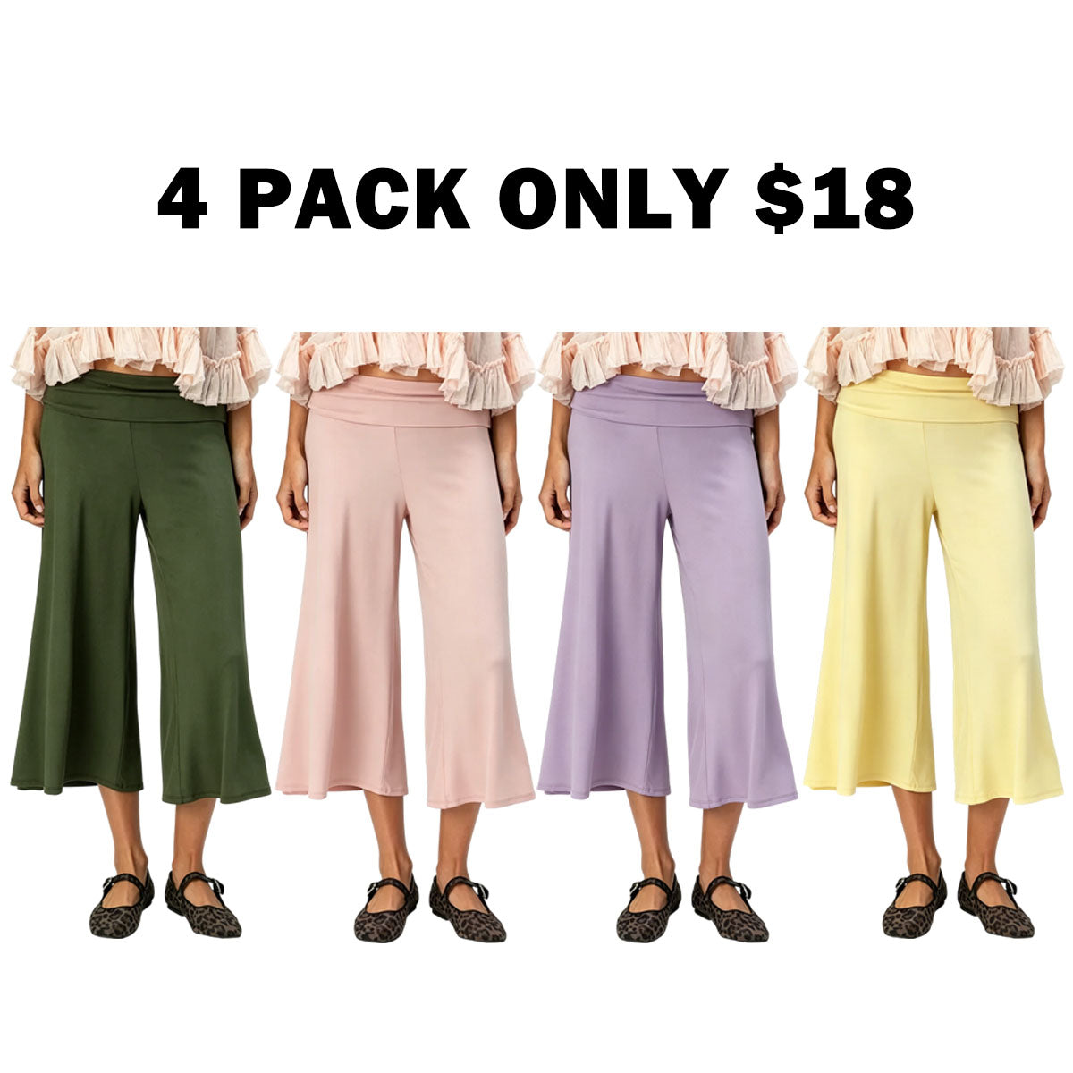 Women‘s Low Rise Gaucho Pants