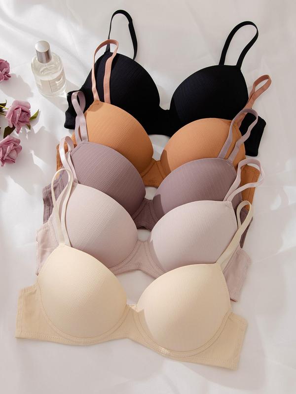 Women's Solid & Leopard Print Underwire Bra