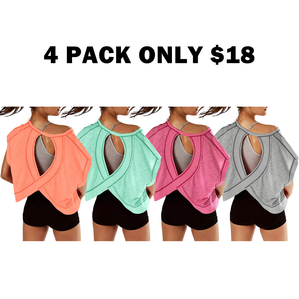 Women’s Open Back Workout Tops