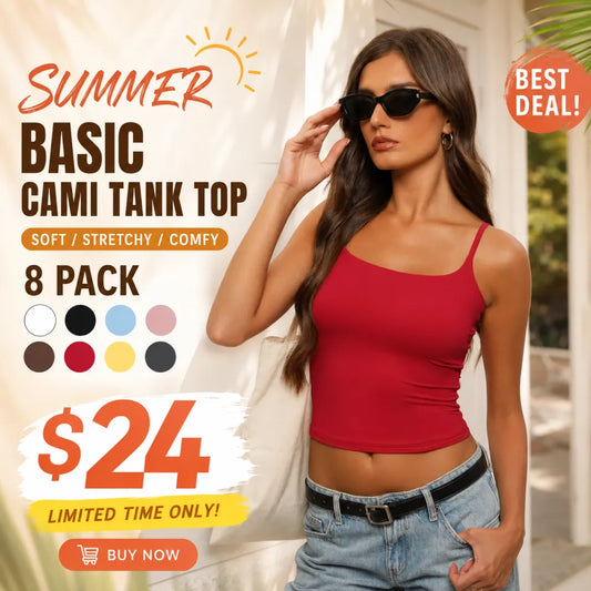 Casual Sexy Square Neck Tank Top for Women