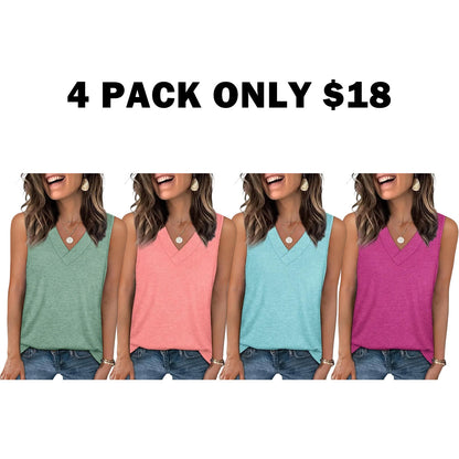Summer V Neck Tank Tops