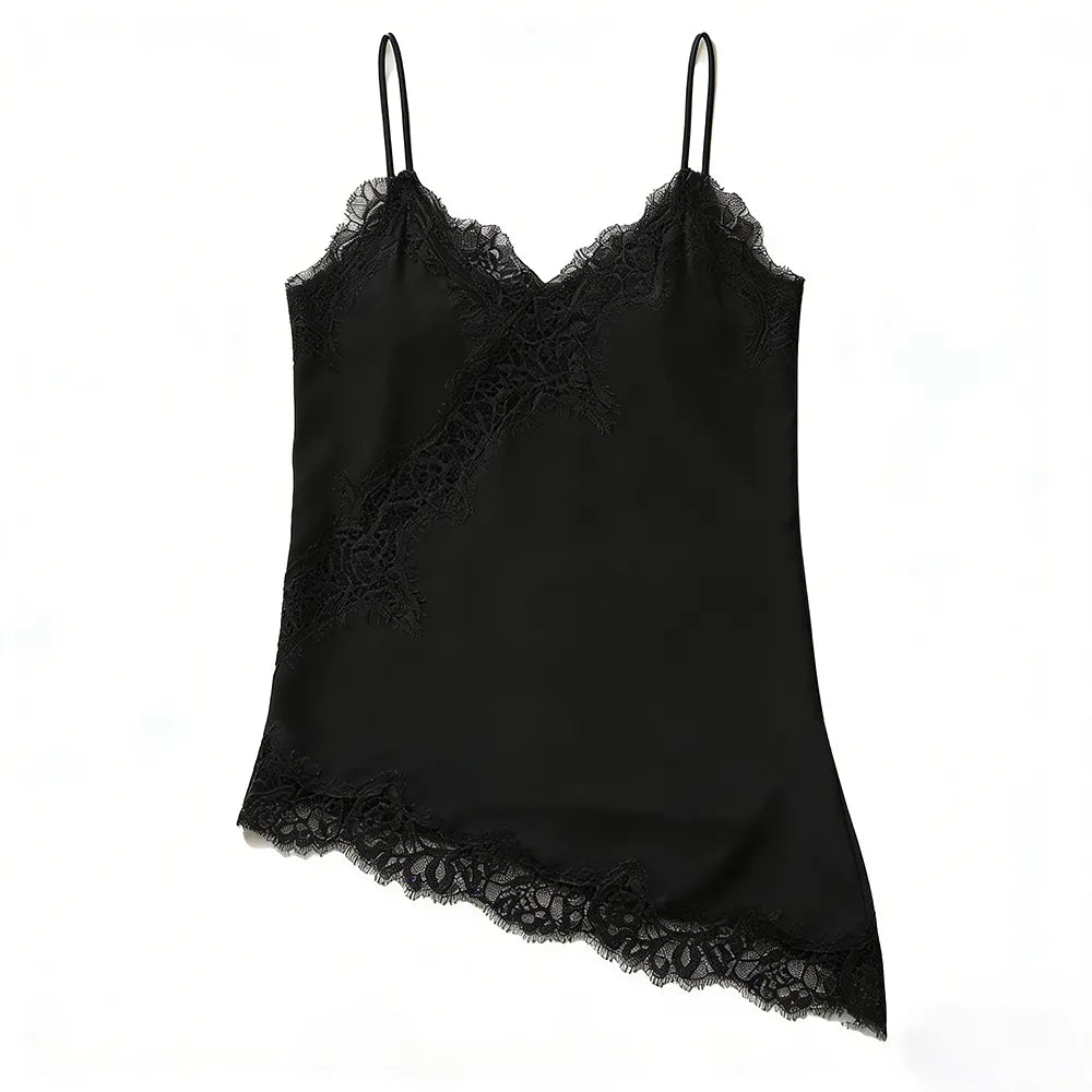 Lace Trim Satin Camisole