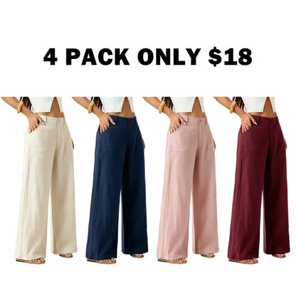 Women's Classical Linen Palazzo Pants