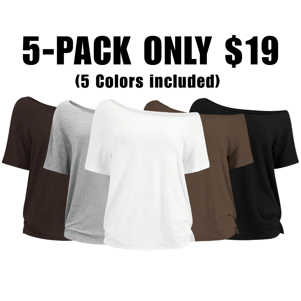 Women's Solid-Color Versatile Short-Sleeve Top