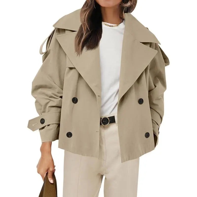 Womens Cropped Trench Coat