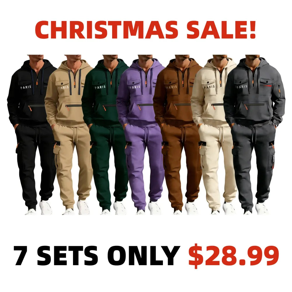 🔥Christmas sale! Men's autumn&winter hooded fashion sweatshirt with multiple pockets