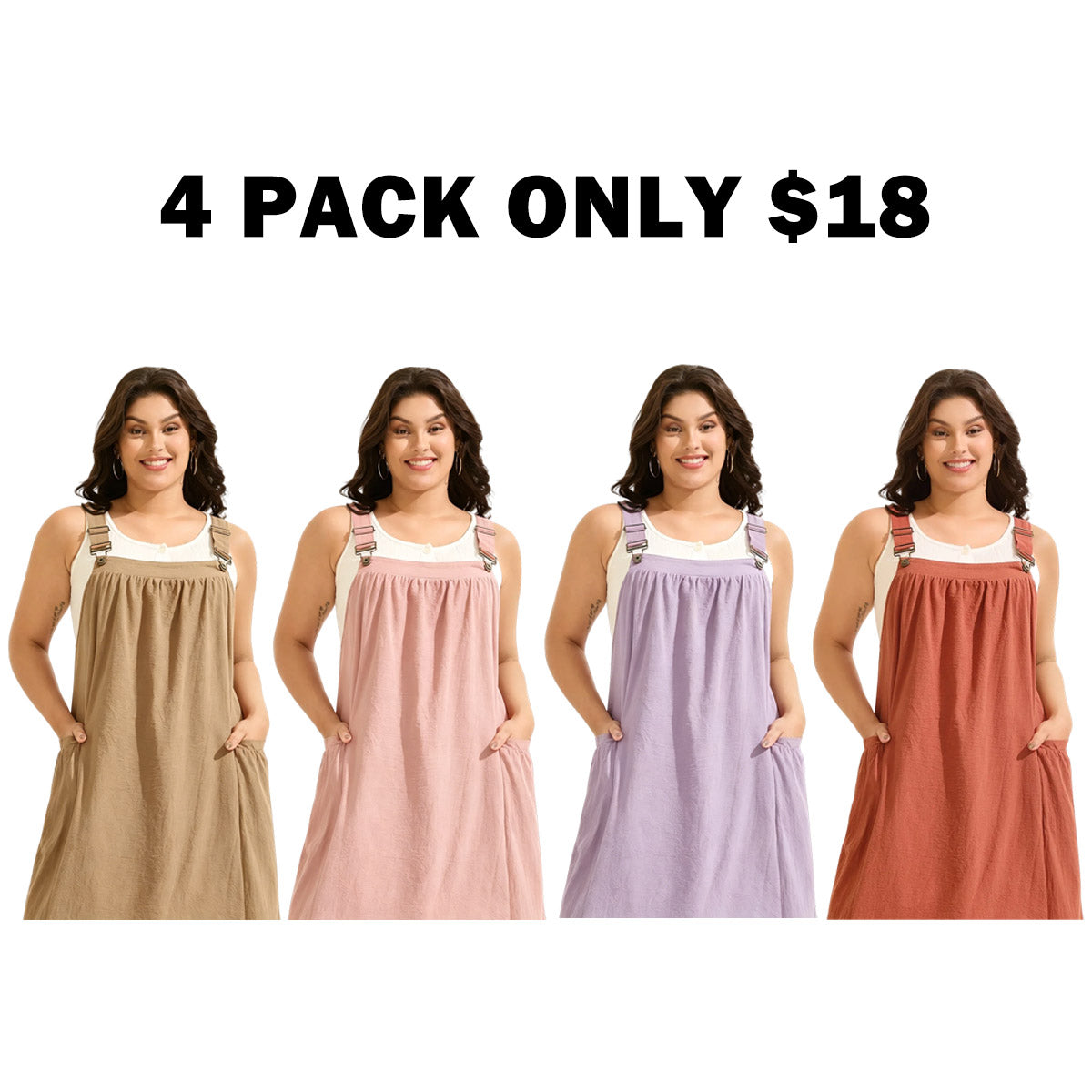 Cotton Pinafore Overall Dress