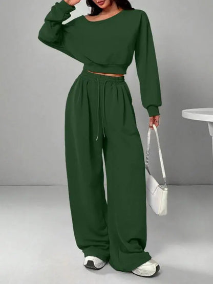 Women's Casual Solid Color Hoodie Set