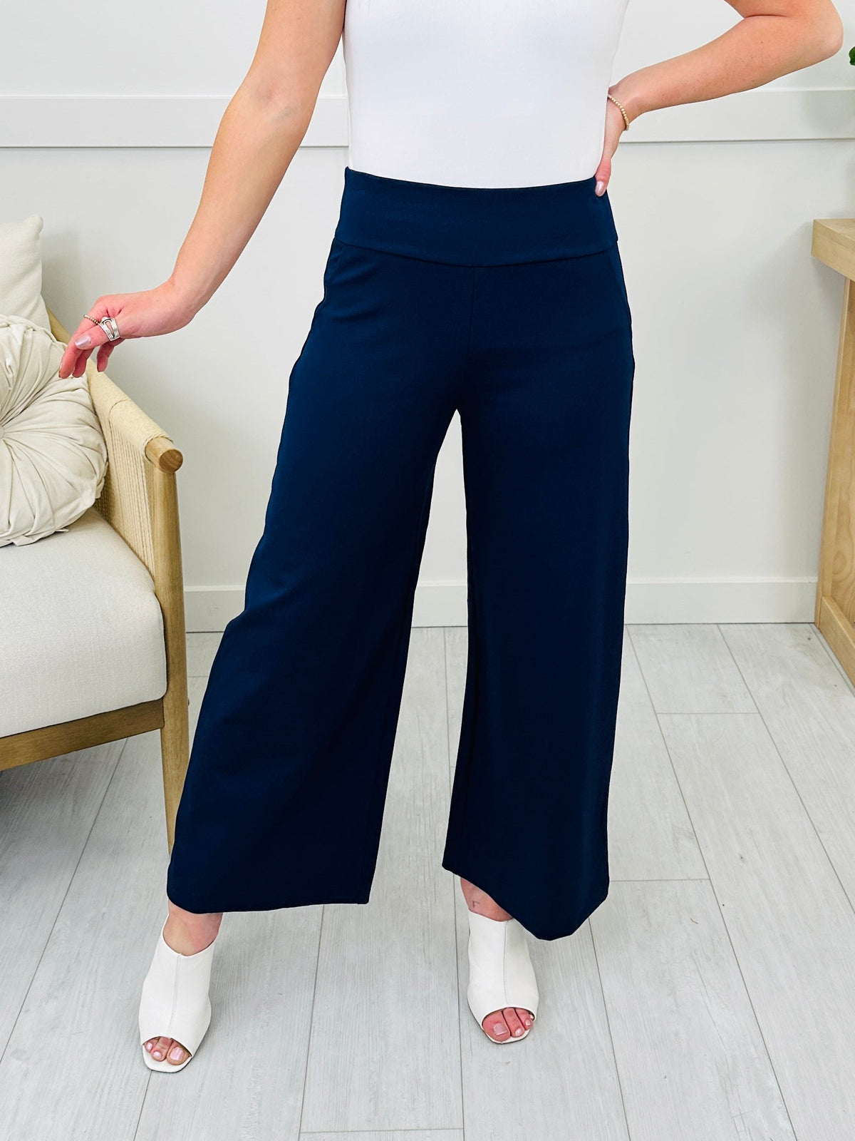 Wide Leg Boss Lady Magic Pants-Multiple Colors!