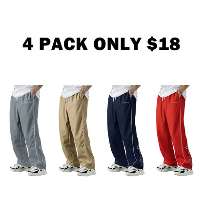 Men's Athletic Pants with White Side Stripes