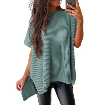 Oversized Cozy Ribbed Knit Top