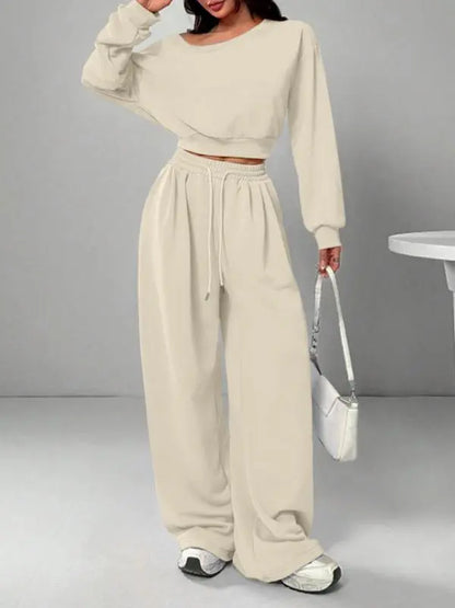Women's Casual Solid Color Hoodie Set