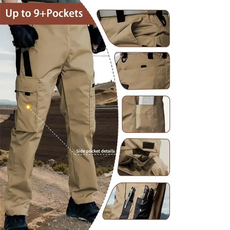 Men's durable waterproof multi-functional cargo pants
