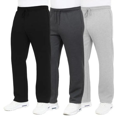 Men's Classic Heavyweight Fleece Sweatpants with Open Bottom