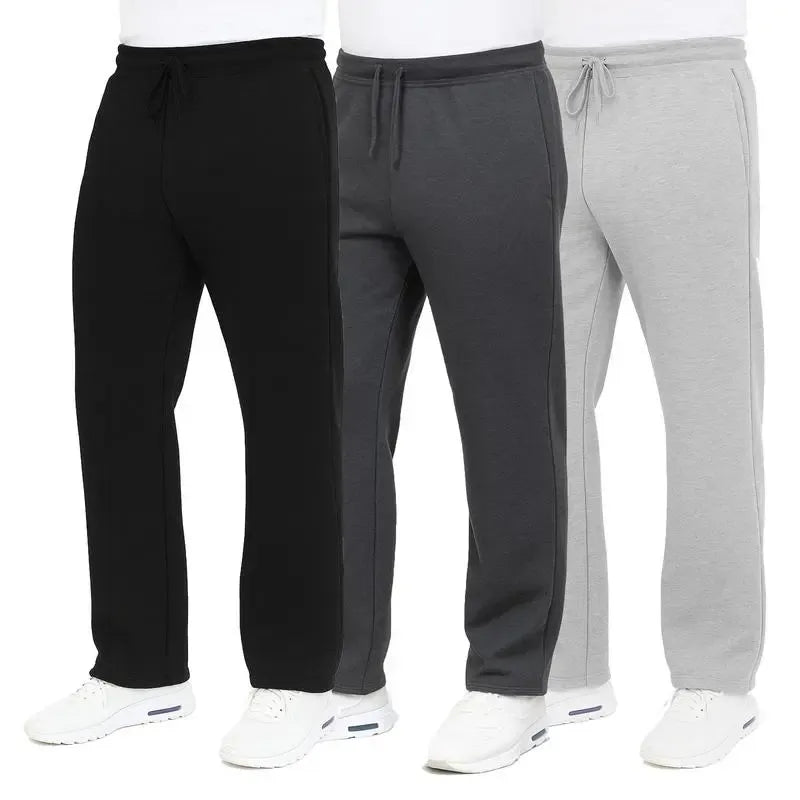 Men's Classic Heavyweight Fleece Sweatpants with Open Bottom