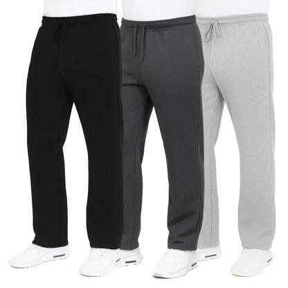 Men's Classic Heavyweight Fleece Sweatpants with Open Bottom