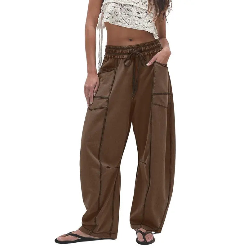 Wide Leg Drawstring Sweatpants