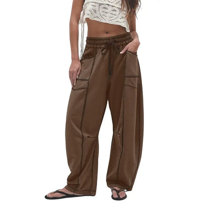 Wide Leg Drawstring Sweatpants