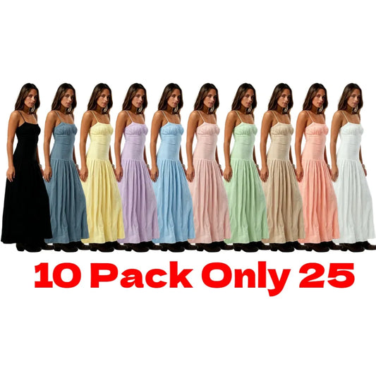 Your Favorite Women's Ava Linen Bustier Maxi Dress
