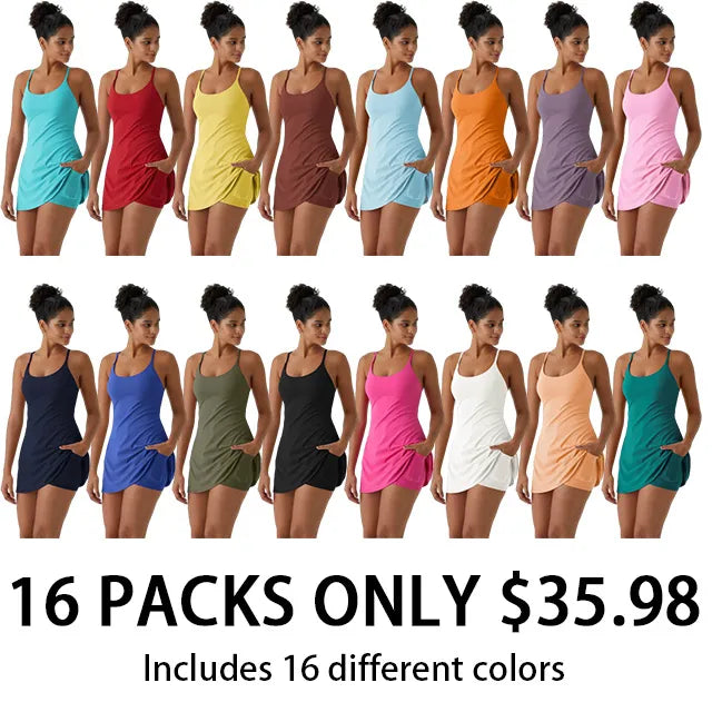 Plush Backless Active Dress-Easy Peezy