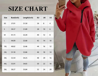 Women'S Plus Size Hooded Sweatshirt, Half-Zip Fashion Design