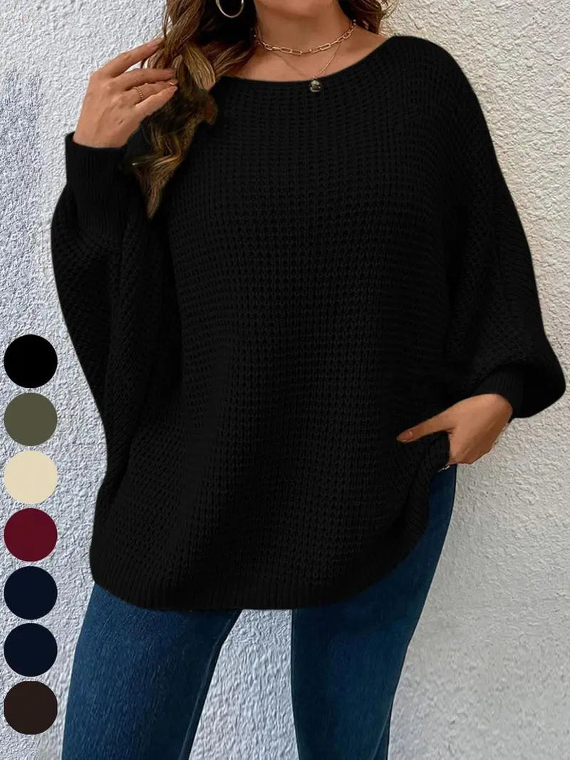 Fall Outfits, Casual Long Sleeve Jumper for Fall, Women's Plus Clothing for Daily Wear