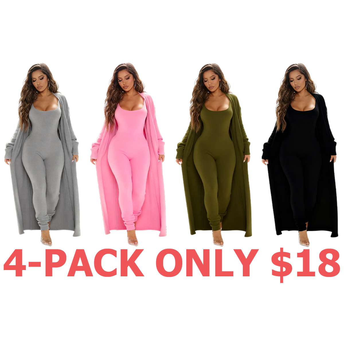 Cozy 2 Piece Ensemble Jumpsuit Sta