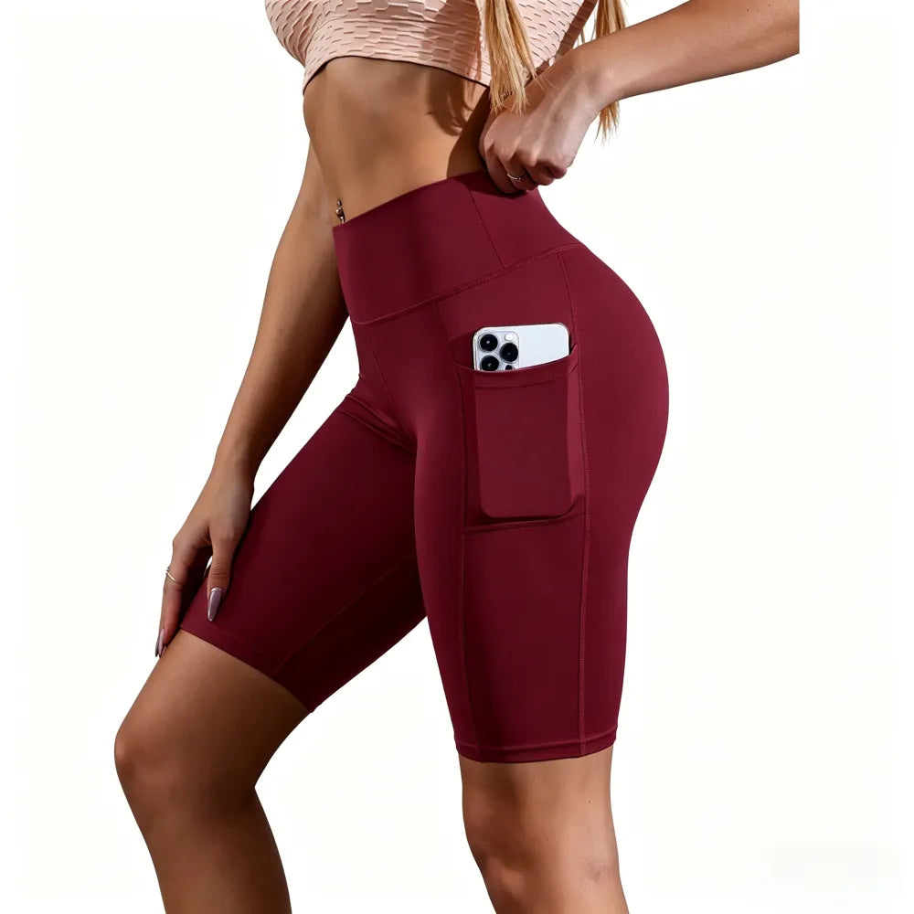 High Waist Athletic Yoga Shorts