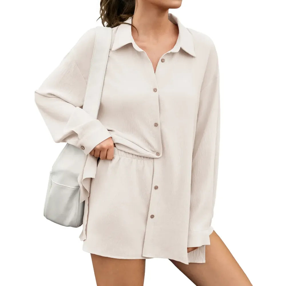 Women’s Gauze Shirt & Shorts Set