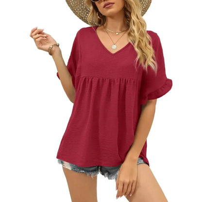 Babydoll Loose Fit Peplum Tops