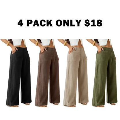 Women's Classical Linen Palazzo Pants