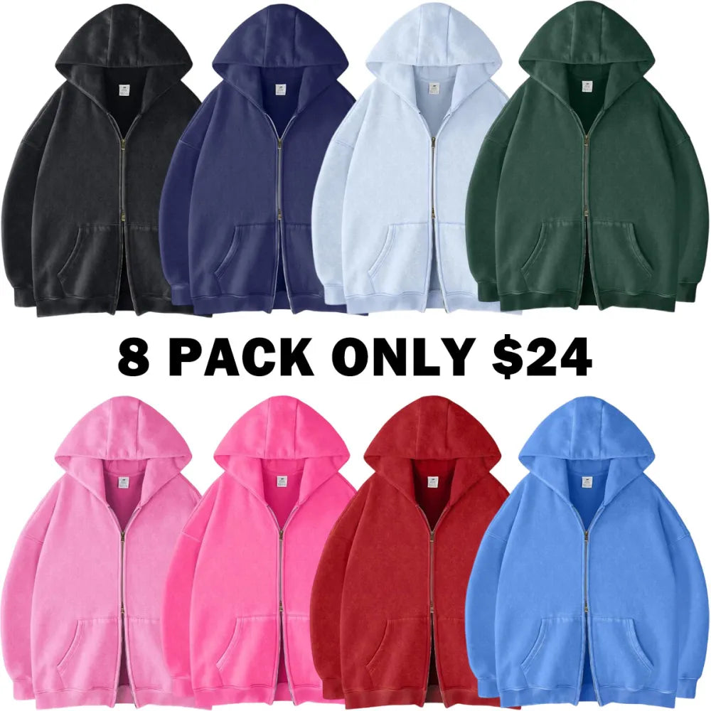 Men´s Hoodies Unisex Oversized Zip-Up Hoodie